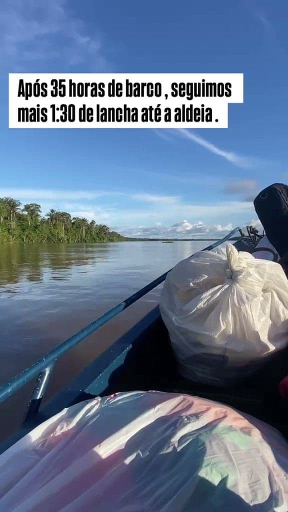 Barco de Apoio — A travessia até a aldeia